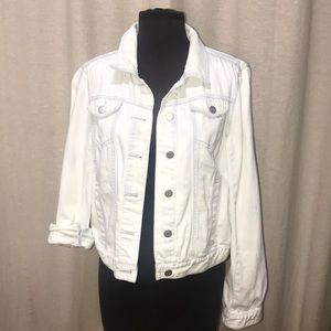 Loft light distressed jean jacket
